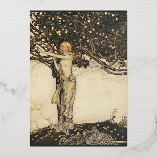 Rackham's Freya (Wagner) Goudfolie Briefkaarten