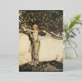 Rackham's Freya (Wagner) Goudfolie Briefkaarten (Staand Voorkant)