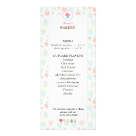 Rackkaart Cupcake Bakery Menu PASTEL KAWAII