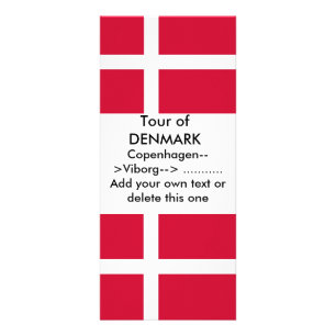 Rackkaart met vlag van Denemarken Reclamekaart