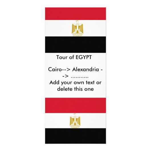 Rackkaart met vlag van Egypte Reclamekaart (Voorkant)