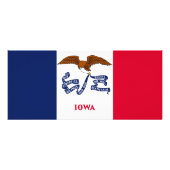 Rackkaart met vlag van Iowa, VS Reclamekaart (Achterkant)