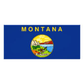 Rackkaart met vlag van Montana, VS Reclamekaart (Achterkant)