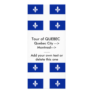 Rackkaart met vlag van Quebec, Canada Reclamekaart