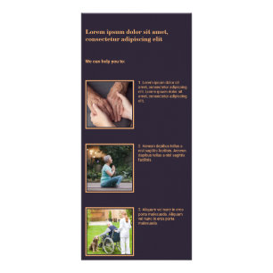 Rackkaart voor oudere thuiszorgservices reclamekaart