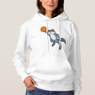 Racoon als Basketball-speler met Basketball Hoodie
