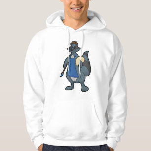 Racoon als schilder met penseel hoodie