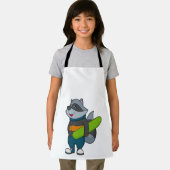 Racoon als Snowboarder met Snowboard Schort (Insitu)