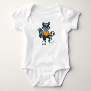 Racoon als voetbalspeler met Voetbal Romper
