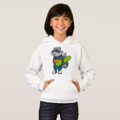 Racoon as Snowboarder avec snowboard (Devant entier)