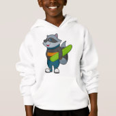 Racoon as Snowboarder avec snowboard (Devant)