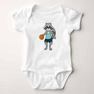 Racoon Basketball speler Basketball Romper