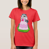 Racoon bruid hart bruiloft t-shirt (Voorkant)
