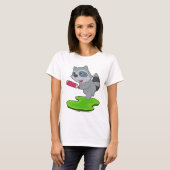 Racoon Cricket Cricket bat T-shirt (Voorkant volledig)