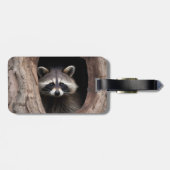 Racoon in boomgrot bagagelabel (Achterkant horizontaal)