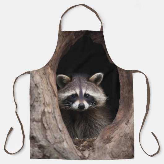 Racoon in boomgrot schort (Voorkant)