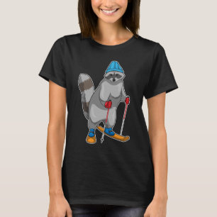 Racoon Skier Ski T-shirt