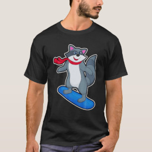 Racoon Snowboarder Wintersport T-shirt