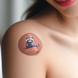 Racoon touwen shibari ronde sticker