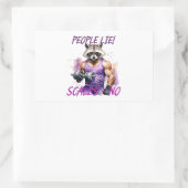 Racoon trainer, atleet, halters rechthoekige sticker (Tas)