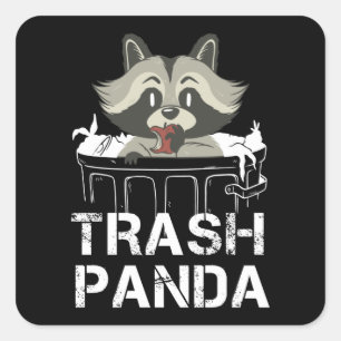 Racoon Trash Panda - Raccoon Gift Vierkante Sticker