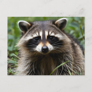 Racoon uitziend briefkaart