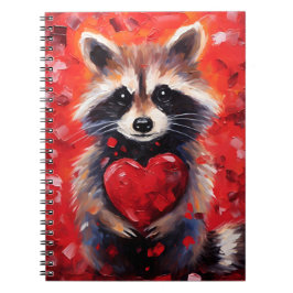 Racoon Valentijnsdag Notitieboek