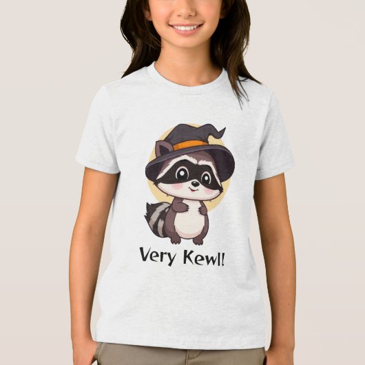 Racoon Witch Very Kewl Tri-Blend Shirt (Voorkant)