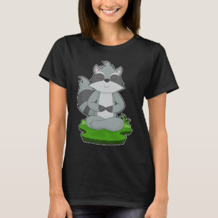 Racoon Yoga Fitness Meditatie T-shirt