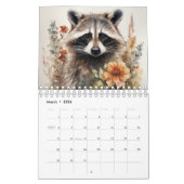 Racoons in bloemen kalender (Mar 2026)