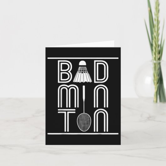 Racquet Smash Shuttle Player Badminton Kaart (Voorkant)