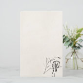  Racquet Tail Hummingbird Personalized Bird Briefpapier (Staand voorkant)