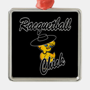 Racquetball Chick #4 Metalen Ornament