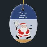 Racquetball collection ornement en céramique<br><div class="desc">Un cadeau de vacances personnalisé en racquetball. Modifier le texte pour ajouter son nom et son année.</div>