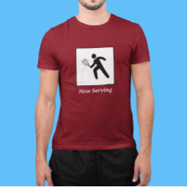 Racquetball Player Pedestrian Street Sign and Text T-shirt