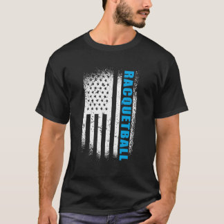 Racquetball USA 4 juli Amerikaanse vlag T-shirt