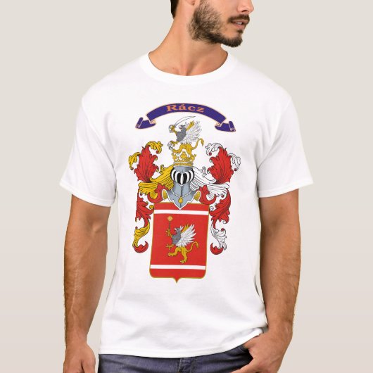 Racz Family Hungarian Coat of Arms T-shirt (Voorkant)