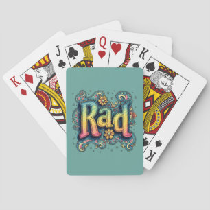 Rad 70s Groovy Psychedelische Esthetiek Pokerkaarten