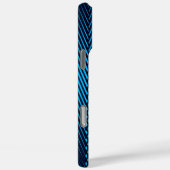 Rad Abstract Geometrisch Zwart & Blauw Strepen Tri Case-Mate iPhone Case (Achterkant / Rechts)