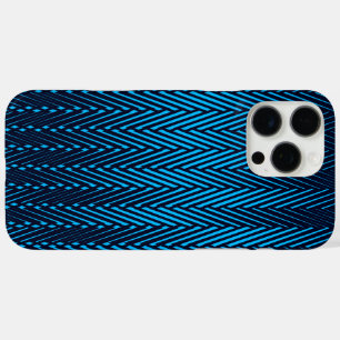 Rad Abstract Geometrisch Zwart & Blauw Strepen Tri iPhone 16 Pro Max Hoesje