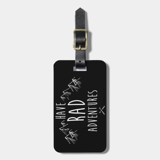 Rad Adventures Black Bagagelabel (Voorkant verticaal)