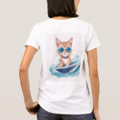 Rad Cat Rides the Waves T-shirt (Achterkant)