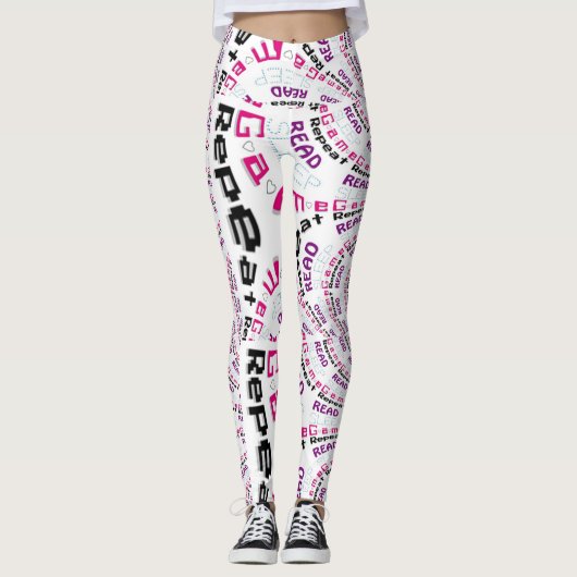 Rad Chic Gamer Geek Leggings Lifestyle (Devant)