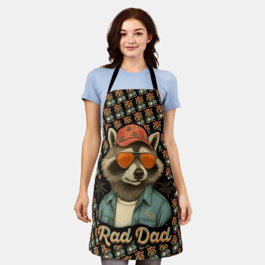 Rad Dad Funny Happy Vaderdag Schort (Gedragen)