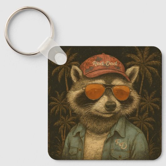 Rad Dad Funny Happy Vaderdag  Sleutelhanger (Voorkant)