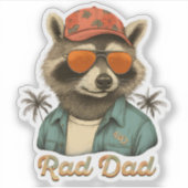 Rad Dad Funny Happy Vaderdag  Sticker (Voorkant)