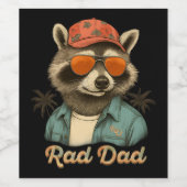 Rad Dad Funny Happy Vaderdag Wijn Etiket (Enkel label)