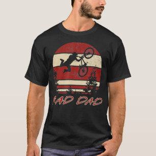 RAD DAD Racing Retro  80s BMX Biking T-shirt