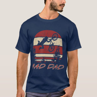 RAD DAD Racing Retro 80s BMX Biking T-shirt