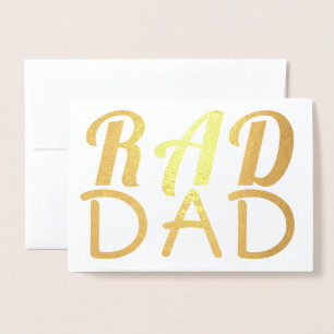 RAD DAD Real Gold Foil Aangepaste tekst Folie Kaarten